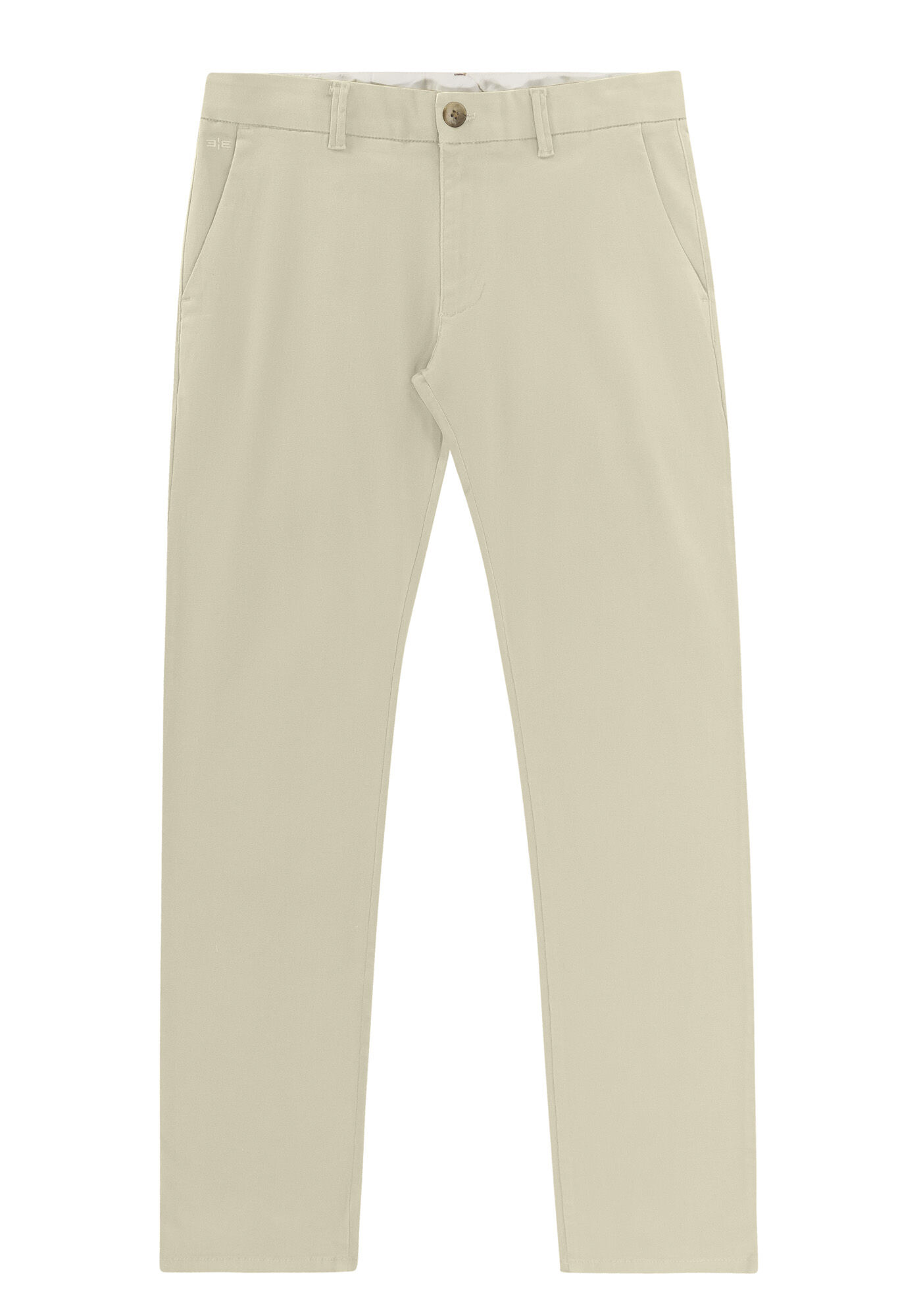 Cal&ccedil;a Sarja Masculina Chino com Shirt Lock, BEGE GELO, large.