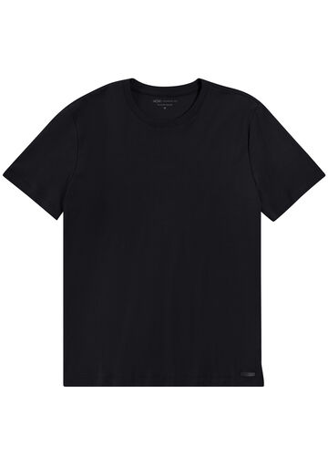 Camiseta Masculina Básica em Malha Suedine, PRETO REATIVO, large.