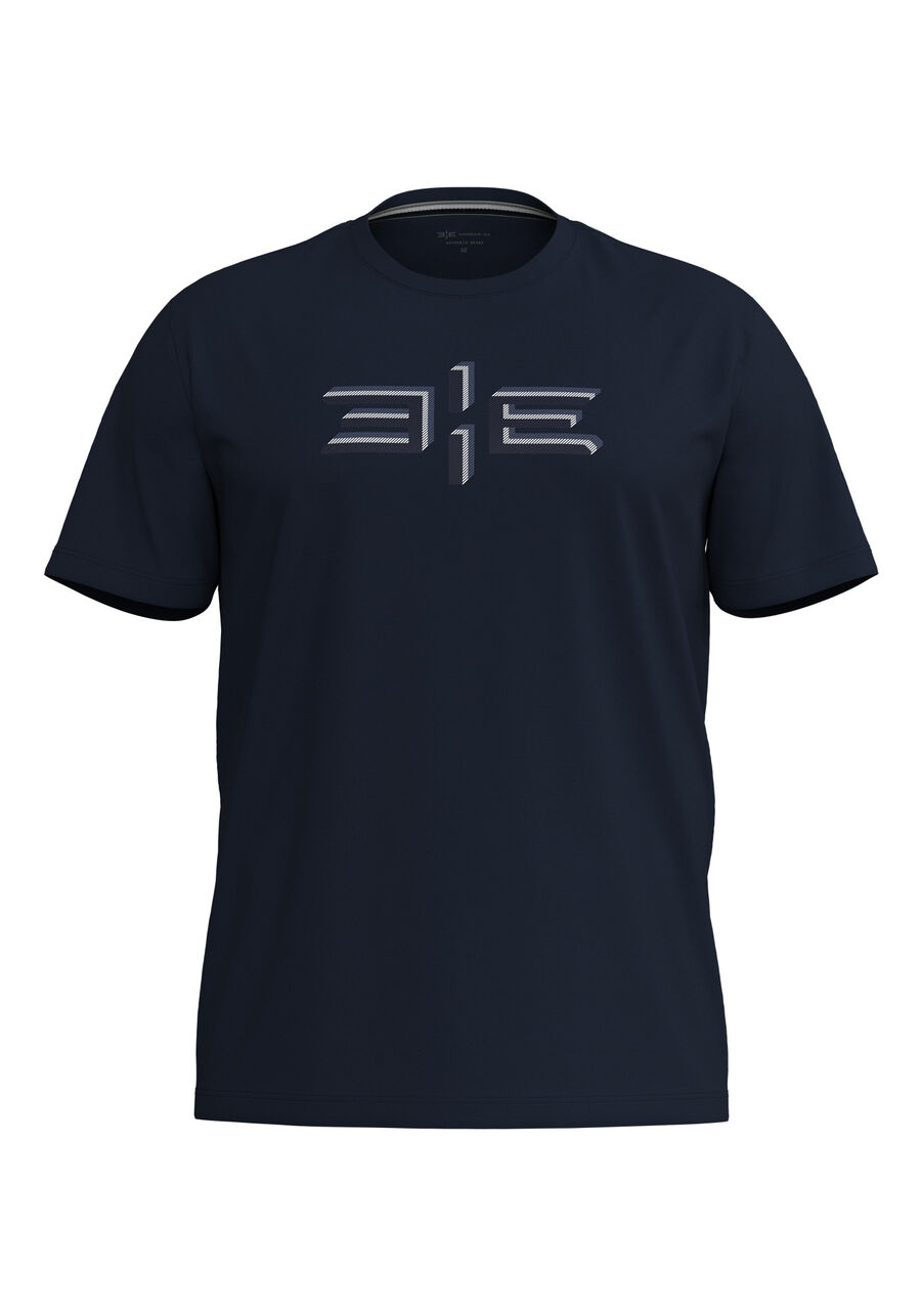 Camiseta Com Estampa Local Em Malha De Algodão Big & Tall, MARINHO IMPERIO. Camiseta Com Estampa Local Em Malha De Algodão Big & Tall, MARINHO IMPERIO, large.