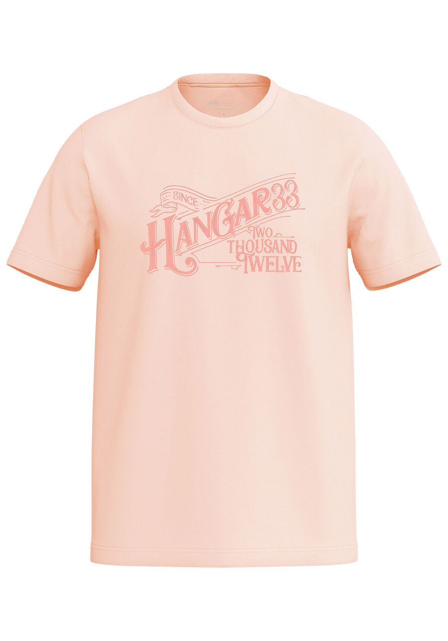 Camiseta Masculina em Malha Estampada, ROSA. Camiseta Masculina em Malha Estampada, ROSA, large.