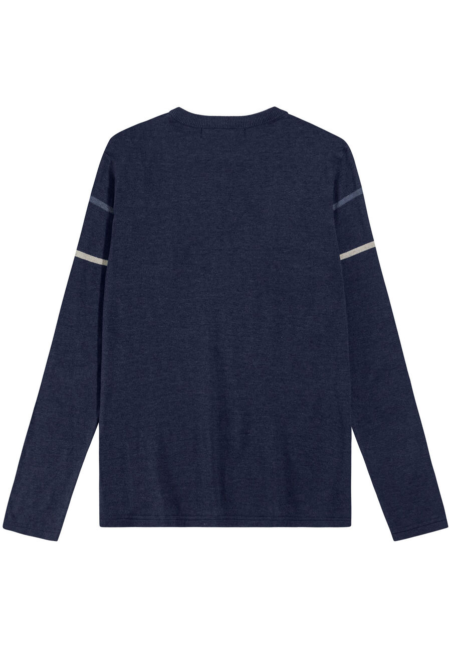 Blusão Masculino em Tricô com Listras, MARINHO ACTION. Blusão Masculino em Tricô com Listras, MARINHO ACTION, large.