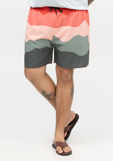 Shorts Masculino em Tecido Plano Estampado, LARANJA GILD. Shorts Masculino em Tecido Plano Estampado, LARANJA GILD, large.