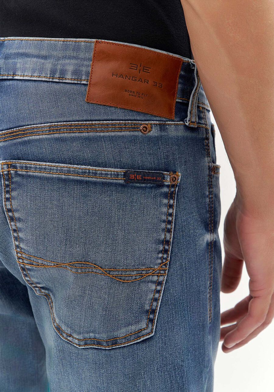 Calça Jeans Masculina Skinny com Elastano, JEANS. Calça Jeans Masculina Skinny com Elastano, JEANS, large.