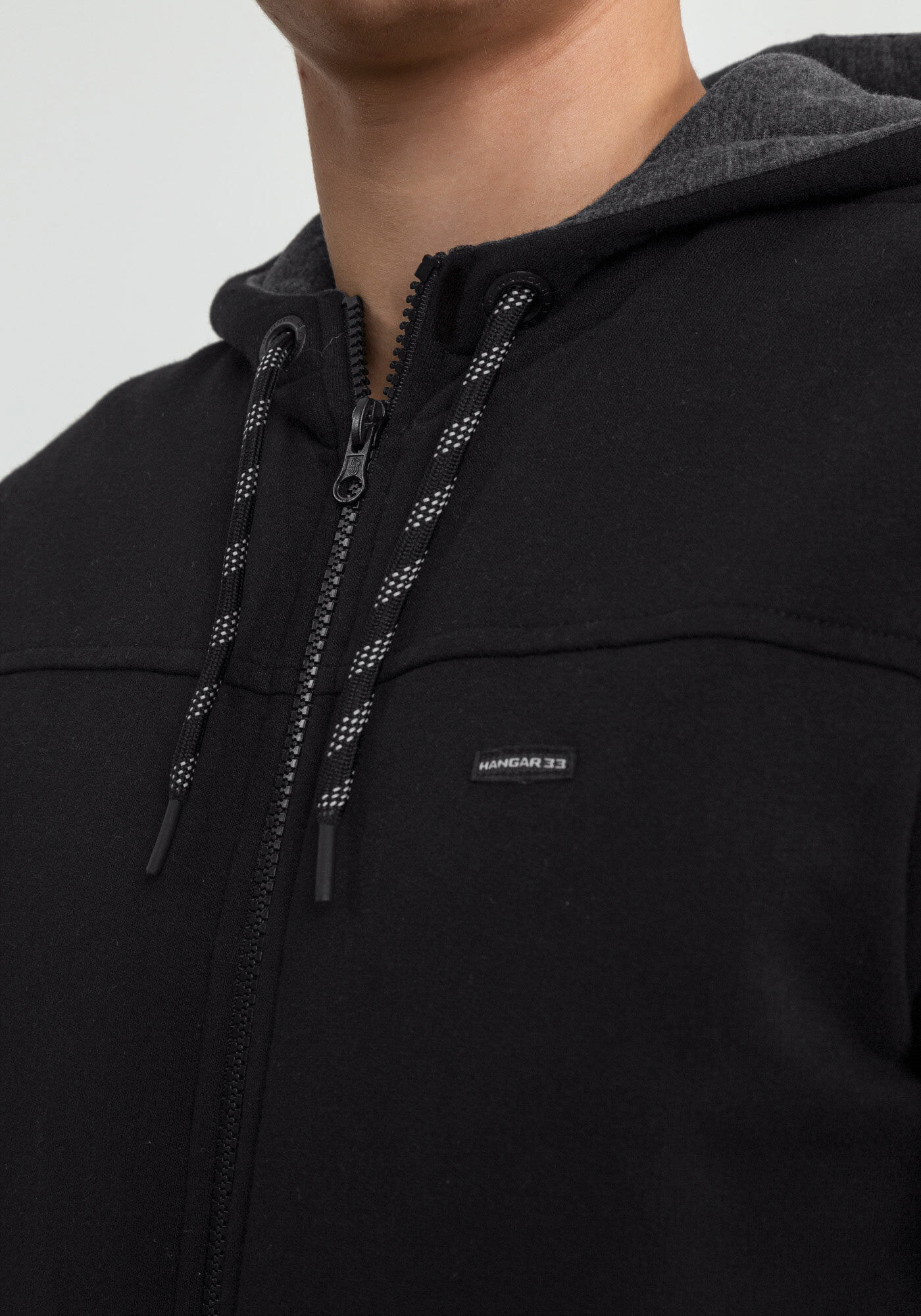 Jaqueta Juvenil em Moletom com Manta T&eacute;rmica, PRETO REATIVO, large.