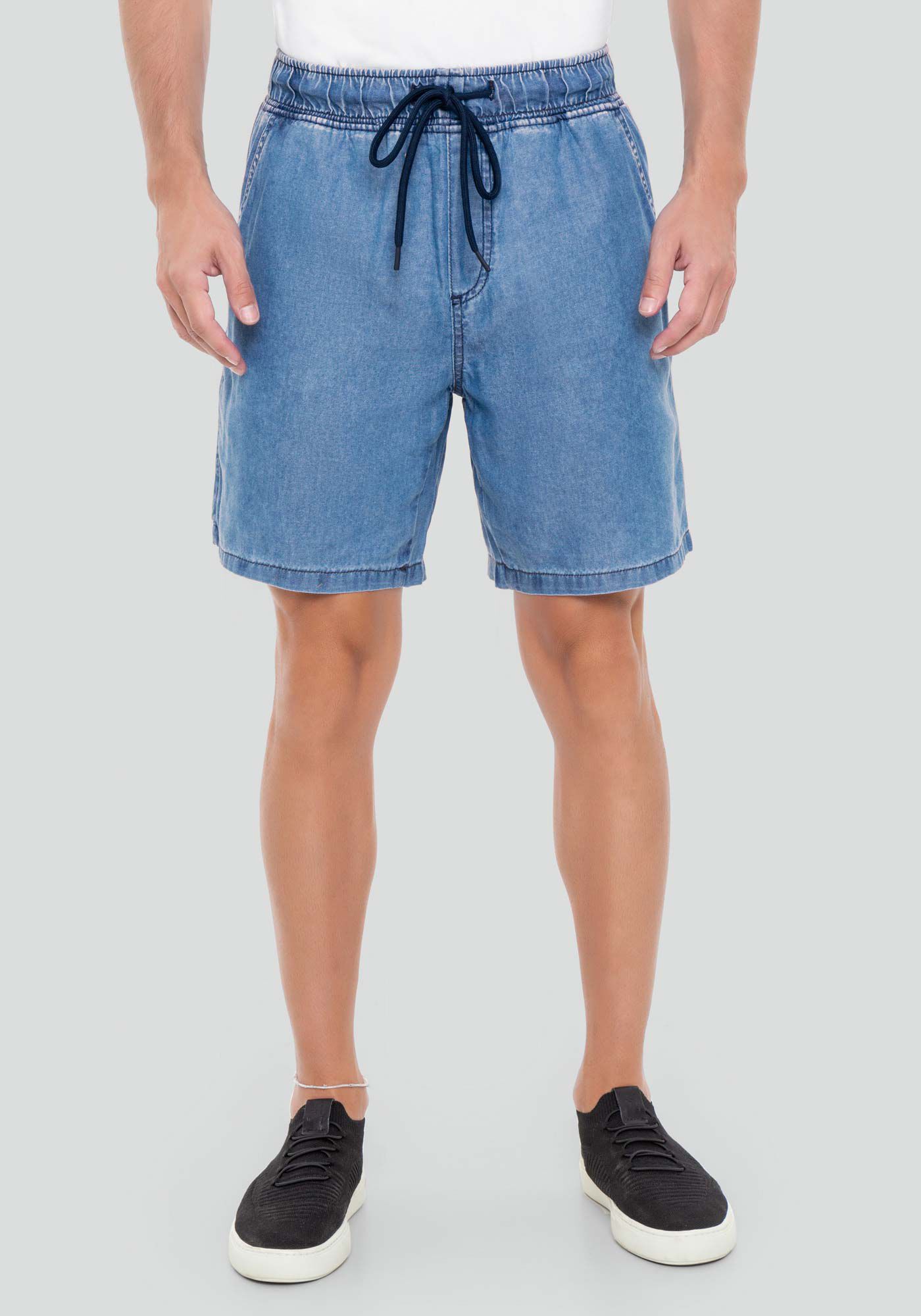 Shorts Jeans Masculino Jogger com Cadarco Hangar 33