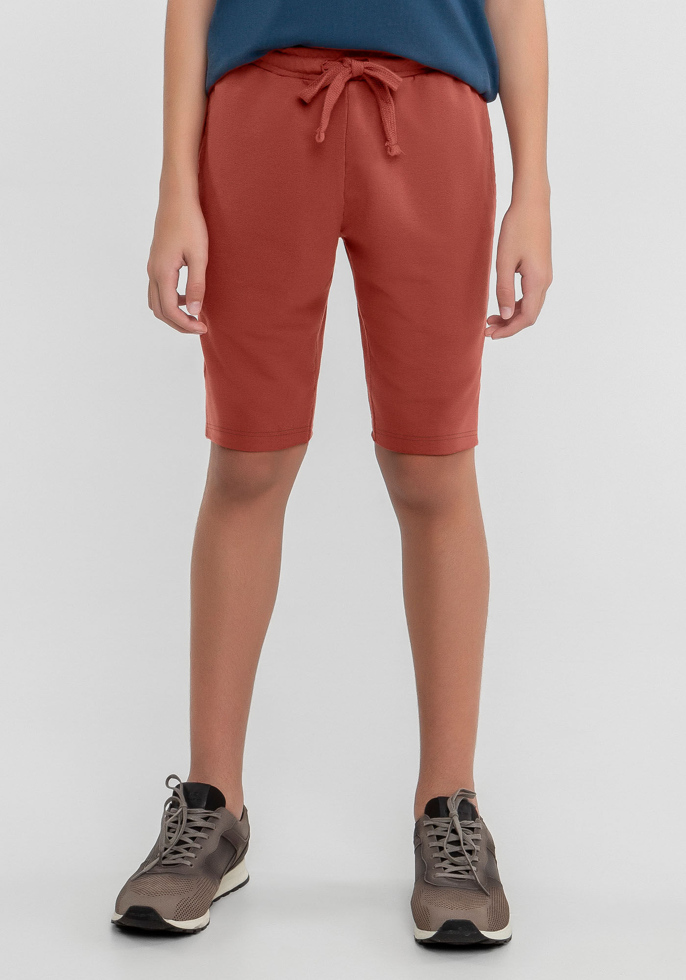 Bermuda Cl&aacute;ssica em Molecotton com Cadar&ccedil;o Juvenil, TERRA, large.