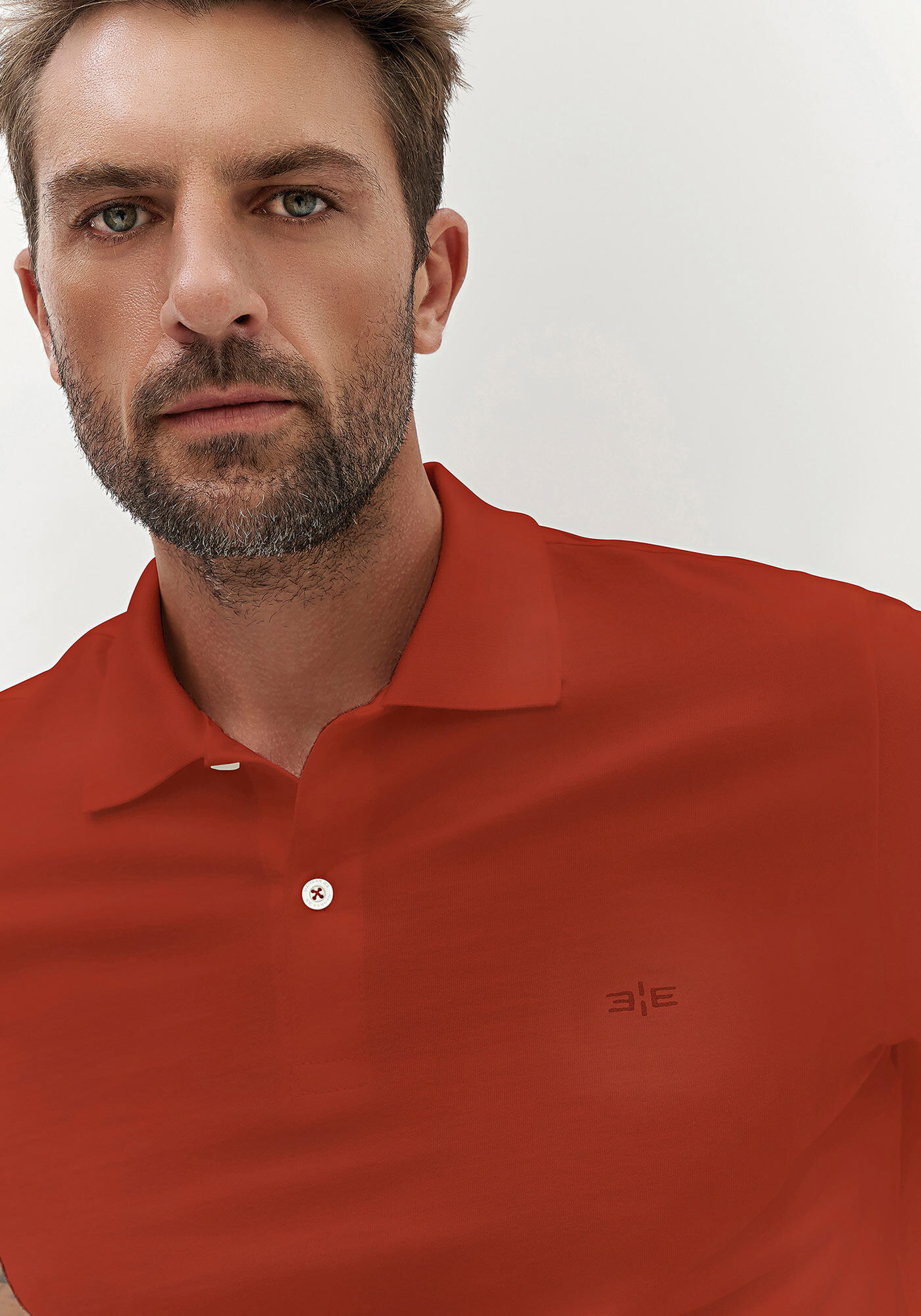 Camisa Polo Colors De Mangas Curtas Em Meia Malha De Algod&atilde;o, LARANJA TAURI, large.