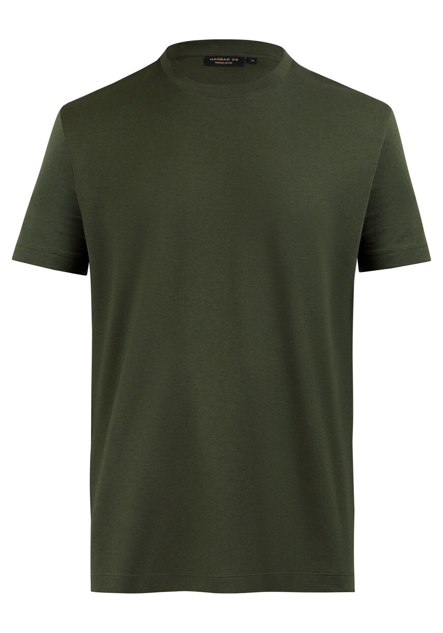 Camiseta De Mangas Curtas Em Malha Premium, VERDE HEIR. Camiseta De Mangas Curtas Em Malha Premium, VERDE HEIR, large.
