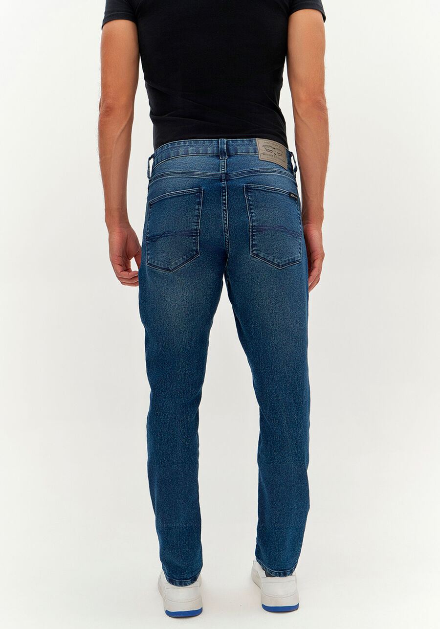 Calça Jeans Masculina Skinny Média Estonada, JEANS. Calça Jeans Masculina Skinny Média Estonada, JEANS, large.
