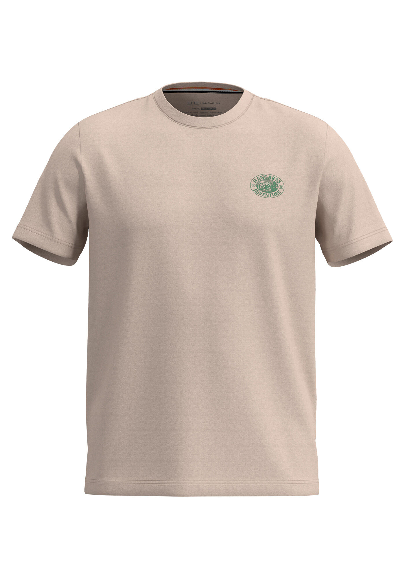 Camiseta Com Manga Curta E Estampas Em Meia Malha Peletizada, BEGE SILVERSTONE, large.