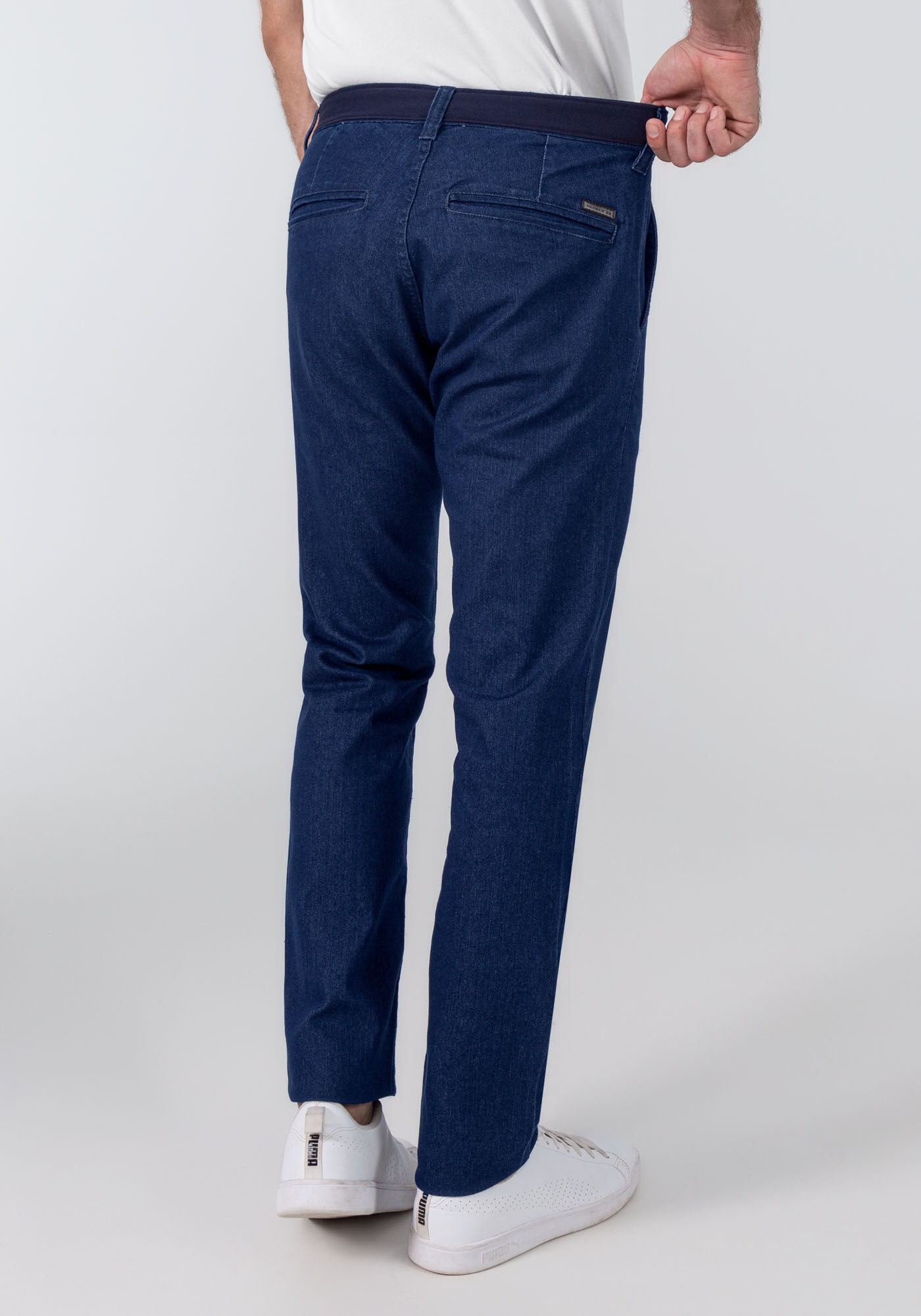 Calça jeans masculina infantil com elastico na best sale cintura