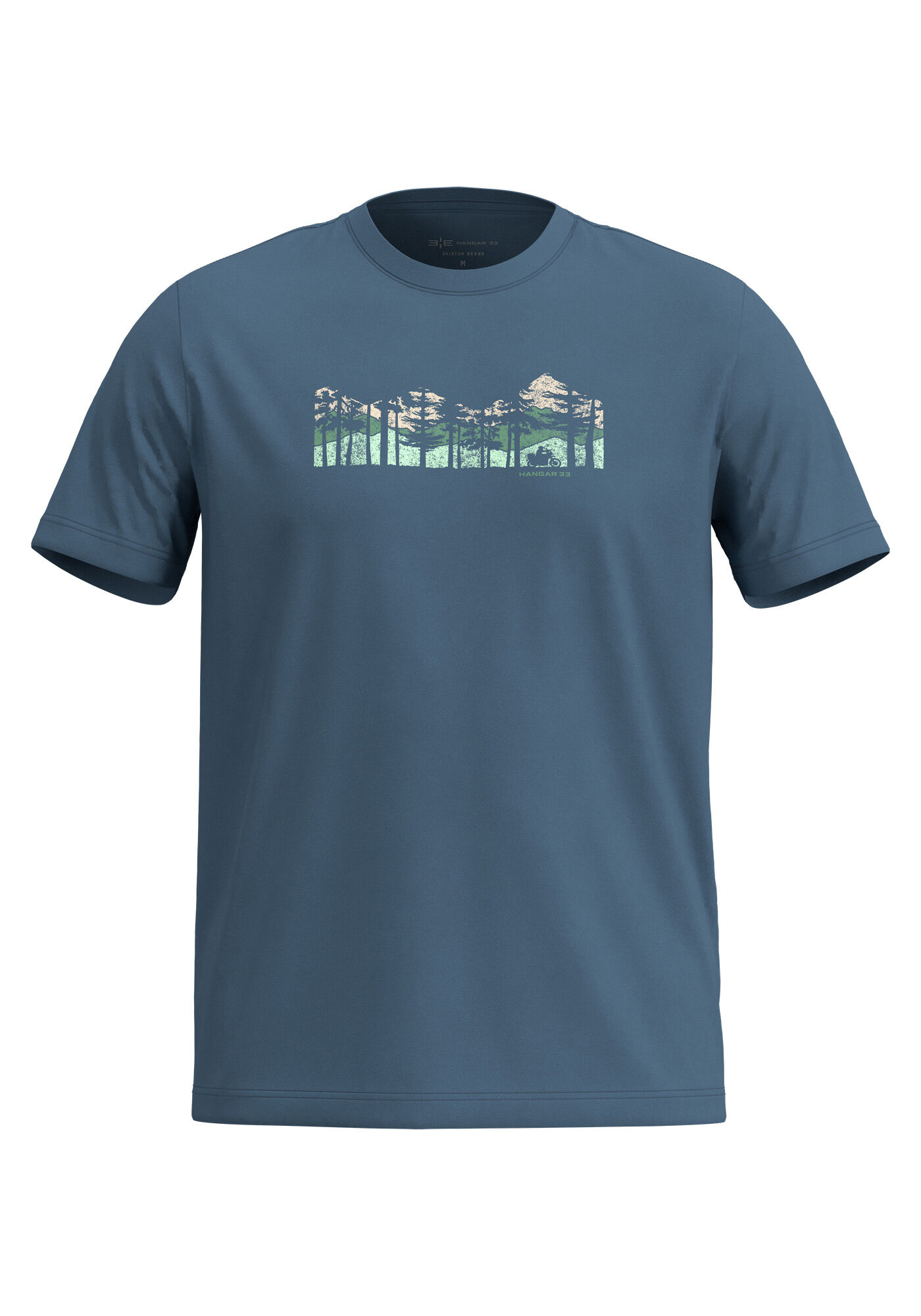 Camiseta Em Meia Malha De Algod&atilde;o Com Manga Curta E Estampa, MARINHO CRISTAL, large.