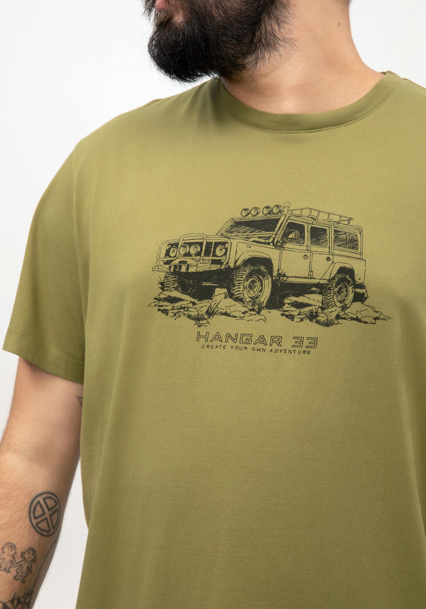 Camiseta Masculina Big & Tall em Malha Estampada, VERDE TURF, large.