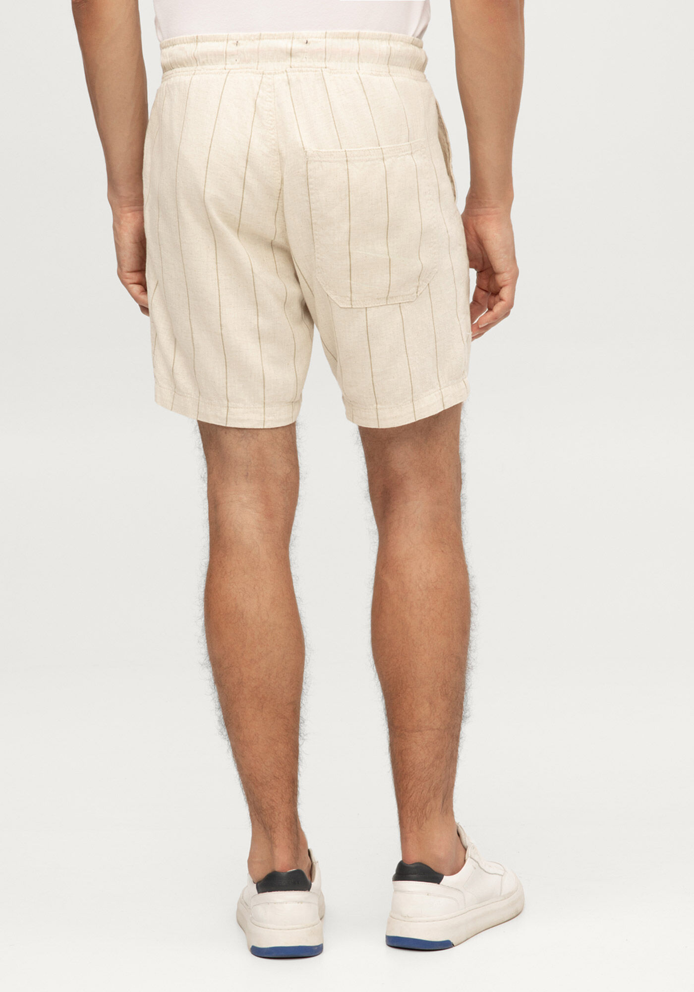 Shorts Jogging Com Bolsos, NATURAL, large.