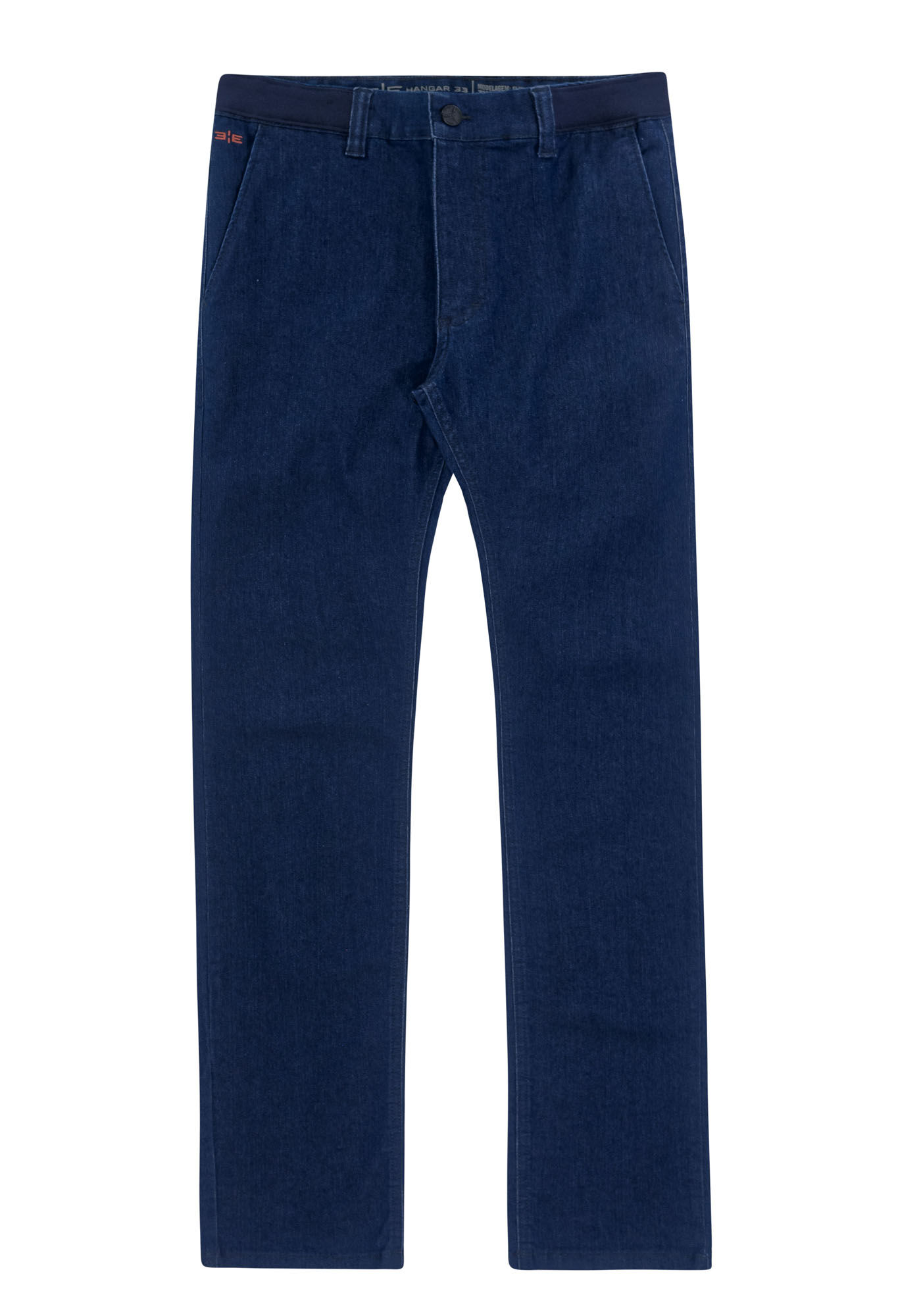 Calça jeans com elastico na sale cintura masculina