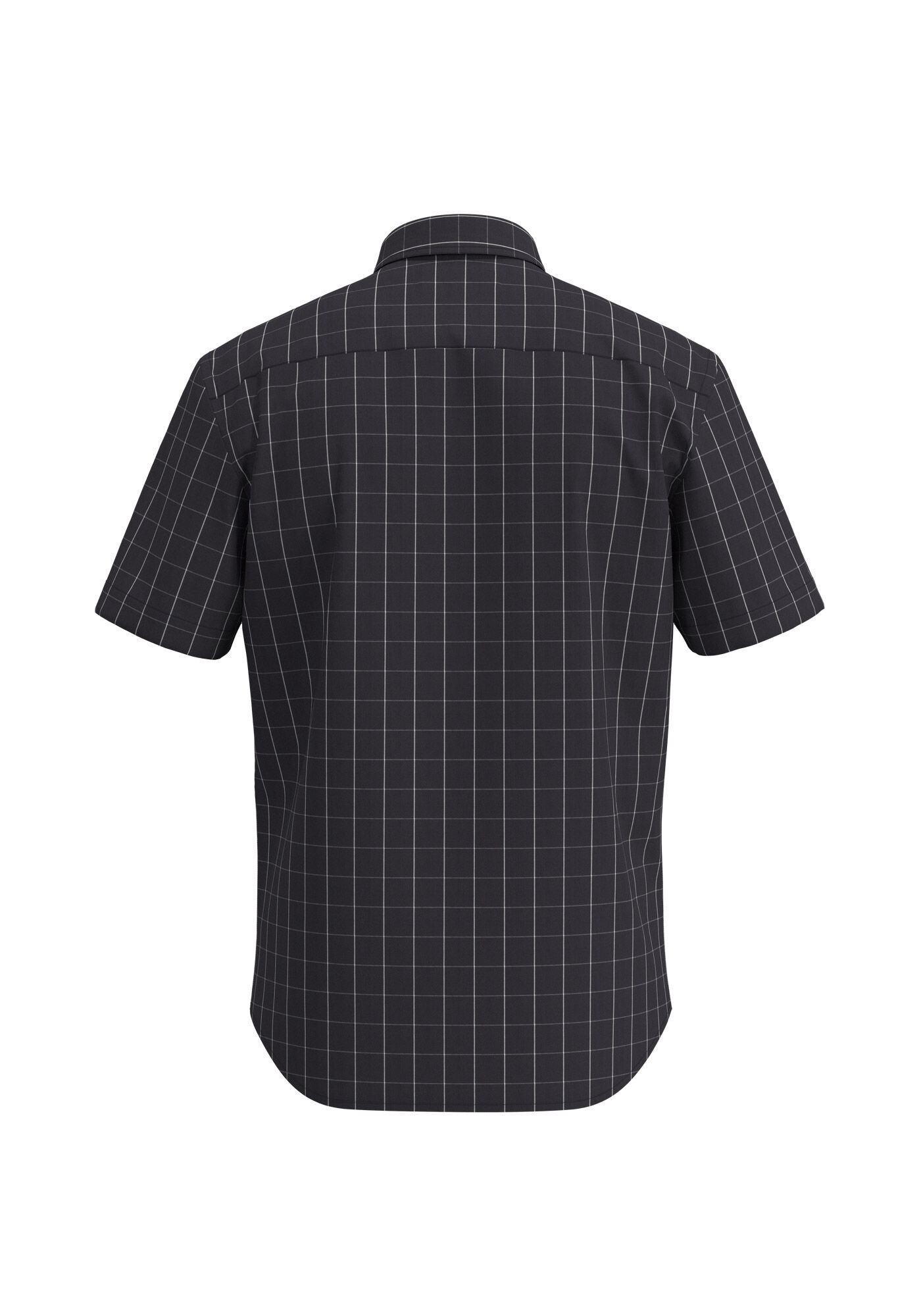 Camisa Slim Fit De Mangas Curtas Em Algod&atilde;o Mercerizado, MARINHO IMPERIO, large.