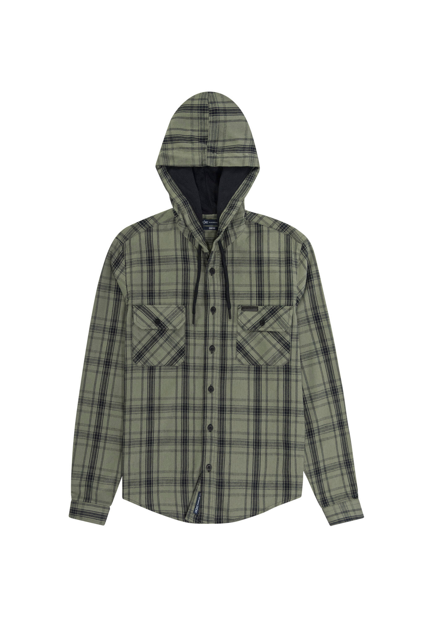 camisa juvenil comfort xadrez, VERDE REIGN, large.