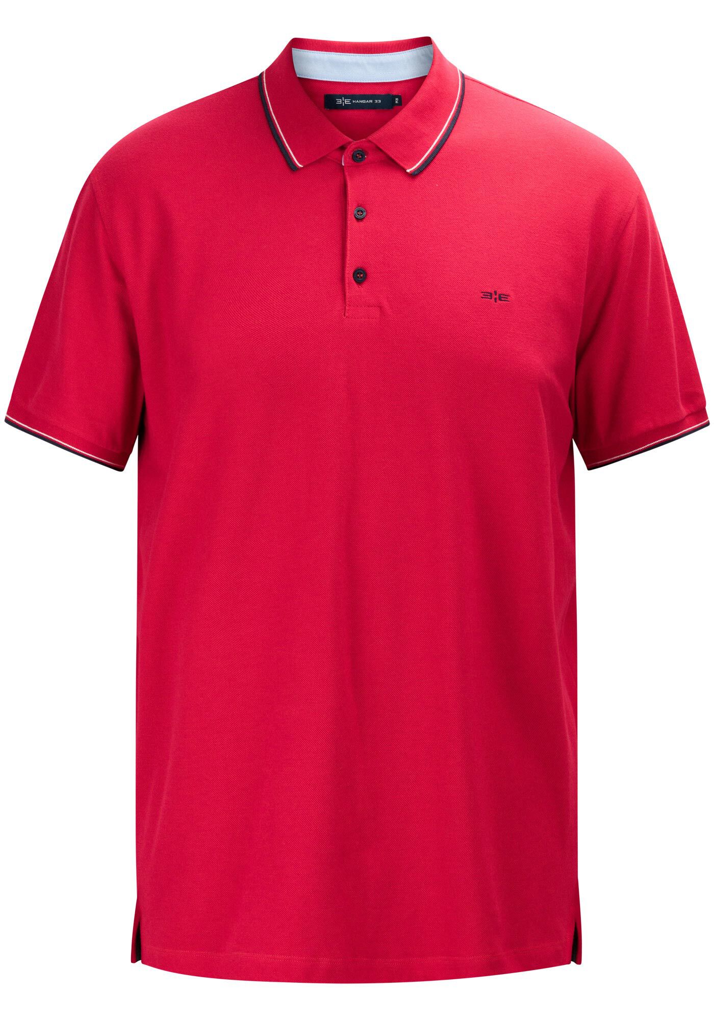 Camisa Polo Masculina Big & Tall em Malha Piquet, VERMELHO NATTY, large.