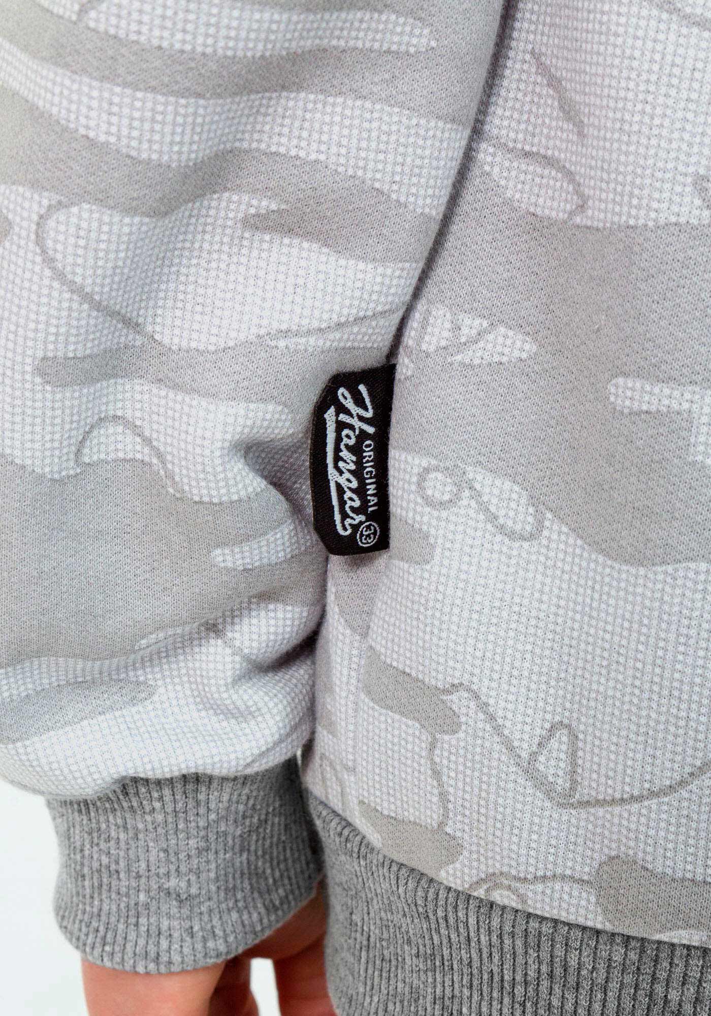 Blus&atilde;o Camuflado em Moletom Tal Pai Tal Filho Infantil, GRID CINZA, large.