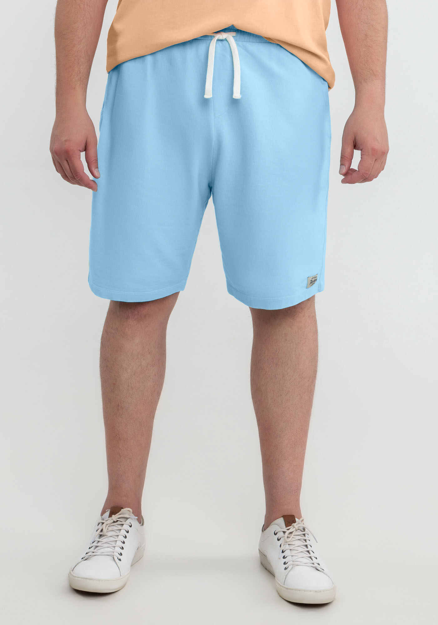 Bermuda Masculina em Moletom com Cadar&ccedil;o Big & Tall, AZUL BRIGHT, large.