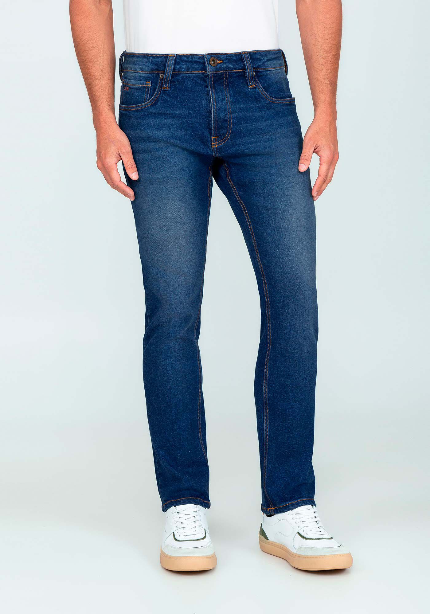 Cal a Jeans masculina New Slim Repele L quidos Pilot Hangar 33