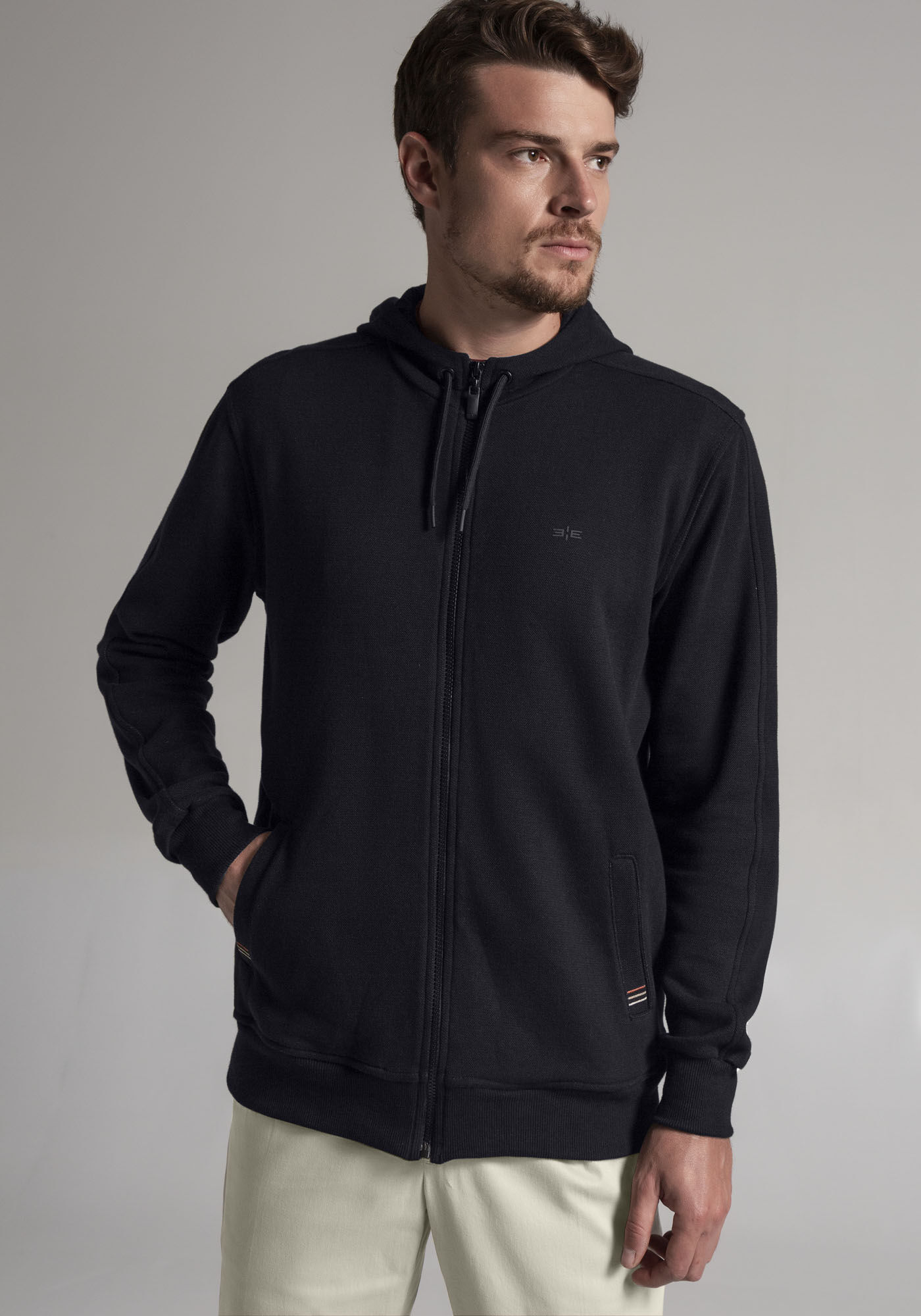 Jaqueta Masculina Tal Pai Tal Filho em Moletom, PRETO REATIVO, large.