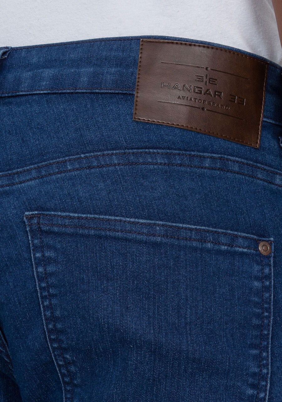 Calça Jeans Reta Antidesgaste, JEANS. Calça Jeans Reta Antidesgaste, JEANS, large.