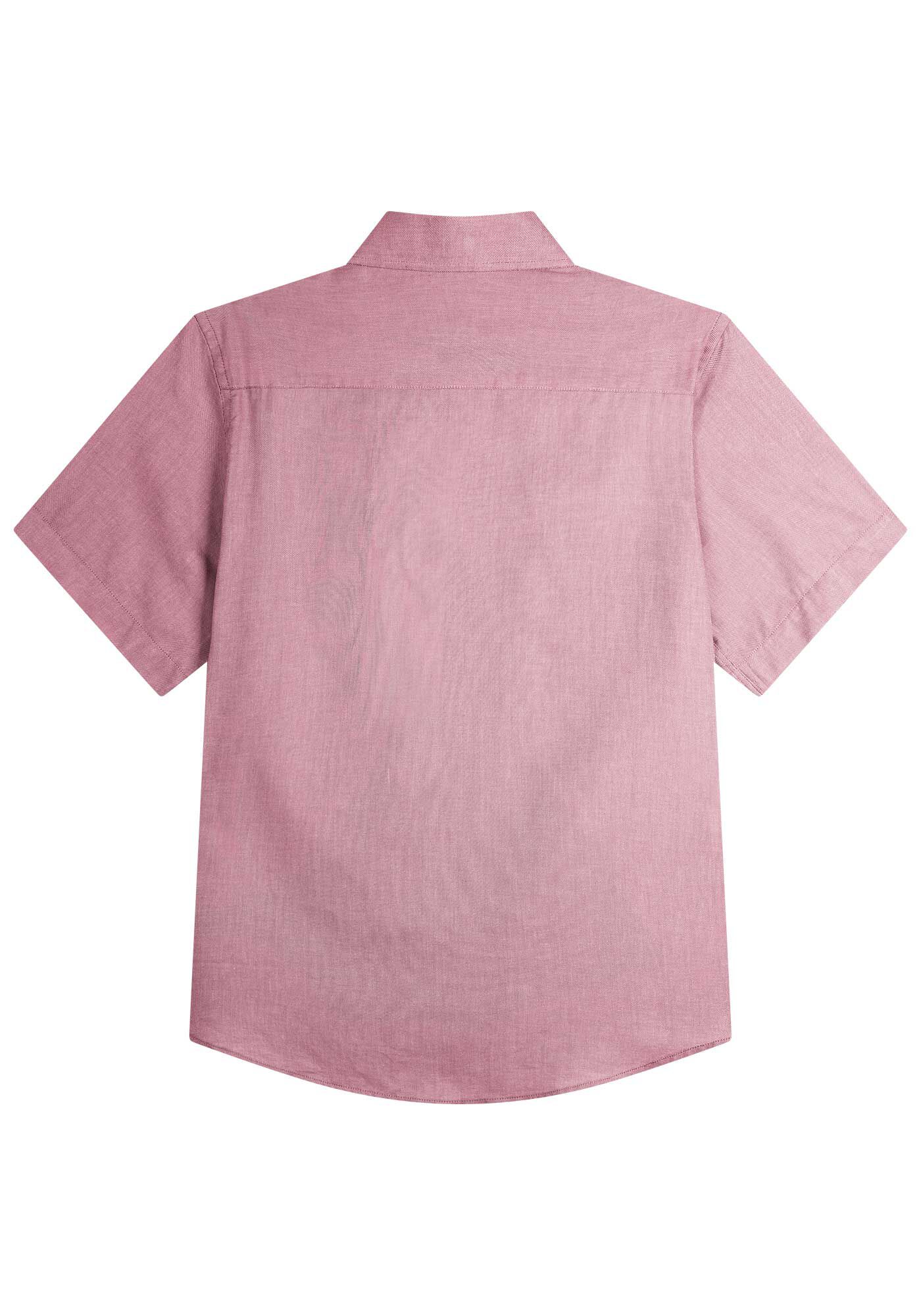 Camisa Manga Curta Masculina Slim Fit, BORDO WITCH, large.