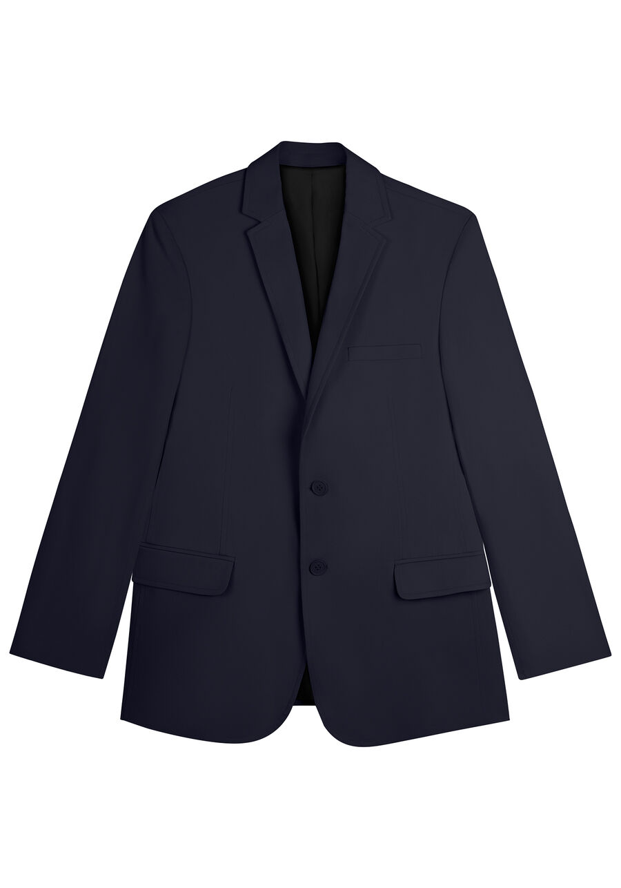 Blazer Social Comfort Em Sarja Com Elastano, MARINHO ACTION. Blazer Social Comfort Em Sarja Com Elastano, MARINHO ACTION, large.
