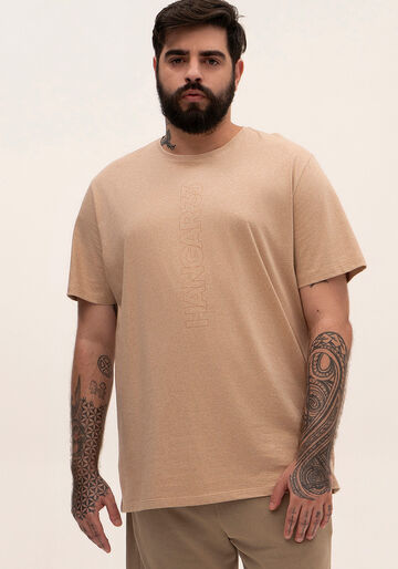 camiseta masculina sustentável big and tall, BEGE ZUCCA. camiseta masculina sustentável big and tall, BEGE ZUCCA, large.