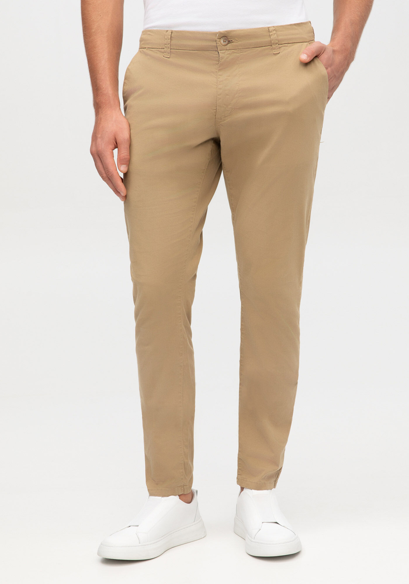 Cal&ccedil;a Skinny Turboh&eacute;lice Em Sarja Com Elastano, CAQUI RAIZ, large.