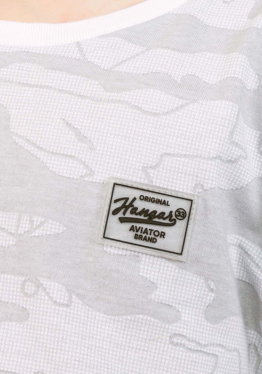 Camiseta CAMU em Malha Tal Pai Tal Filho Infantil, GRID CINZA. Camiseta CAMU em Malha Tal Pai Tal Filho Infantil, GRID CINZA, large.