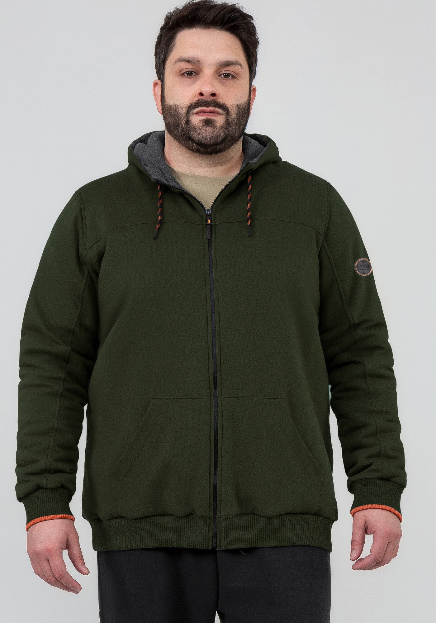 Jaqueta Masculina com Manta T&eacute;rmica Big & Tall, VERDE ROBUST, large.