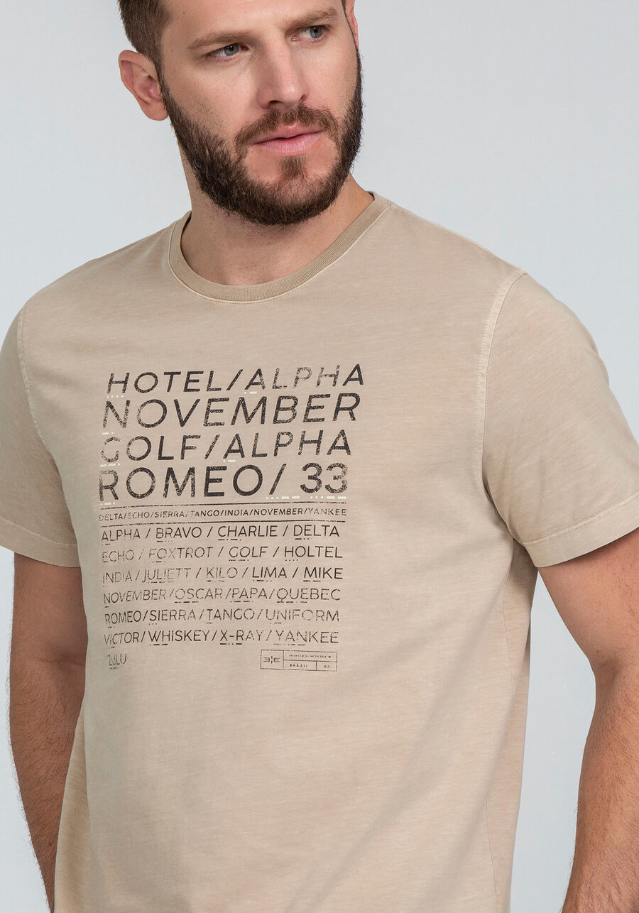 Camiseta em Malha Estampada Tal Pai Tal Filho, BEGE WHISKER, large.