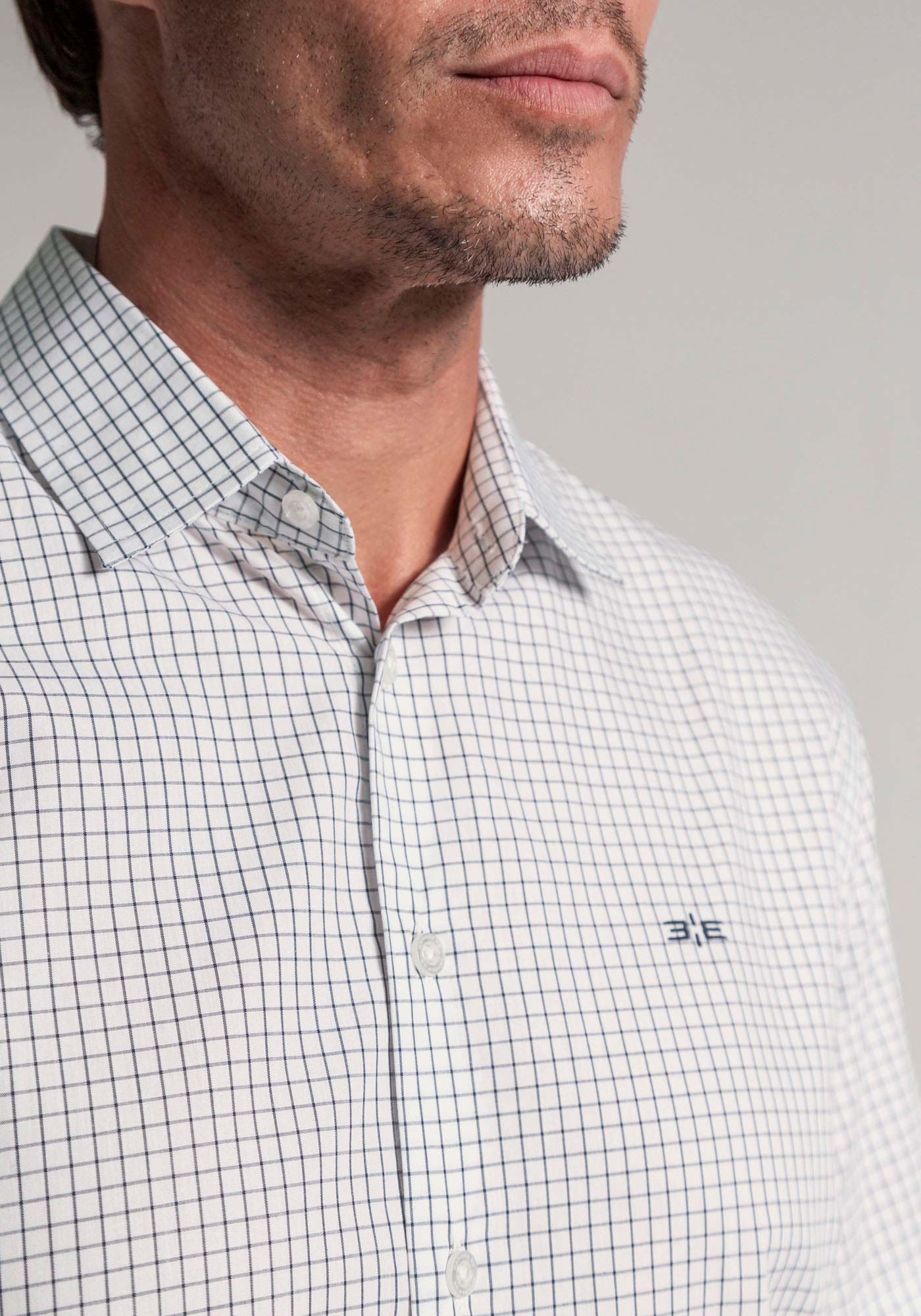 Camisa Manga Curta Masculina Comfort Fio Eg&iacute;pcio, BRANCO, large.