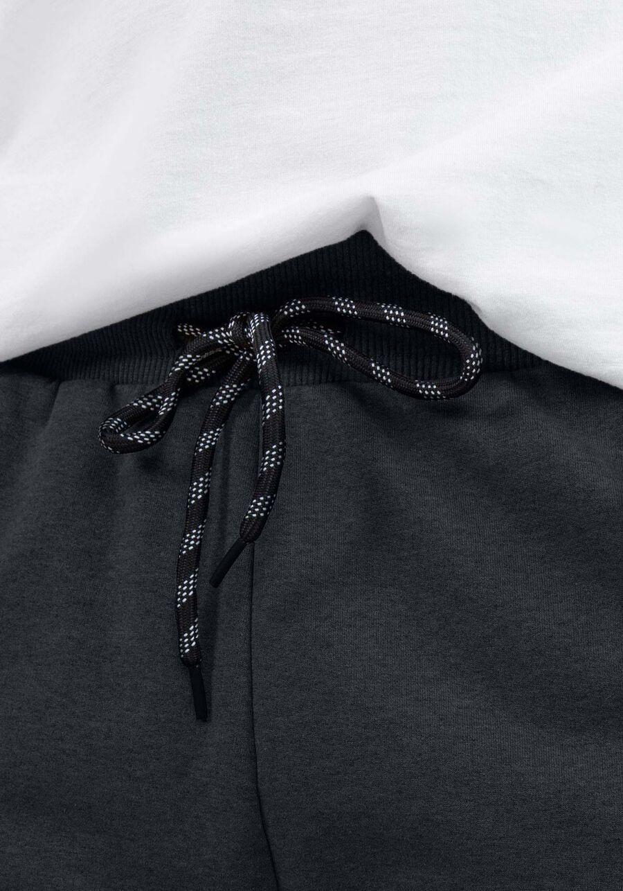 Calça Jogging em Moletom com Bolso Zíper, GRAFITE. Calça Jogging em Moletom com Bolso Zíper, GRAFITE, large.