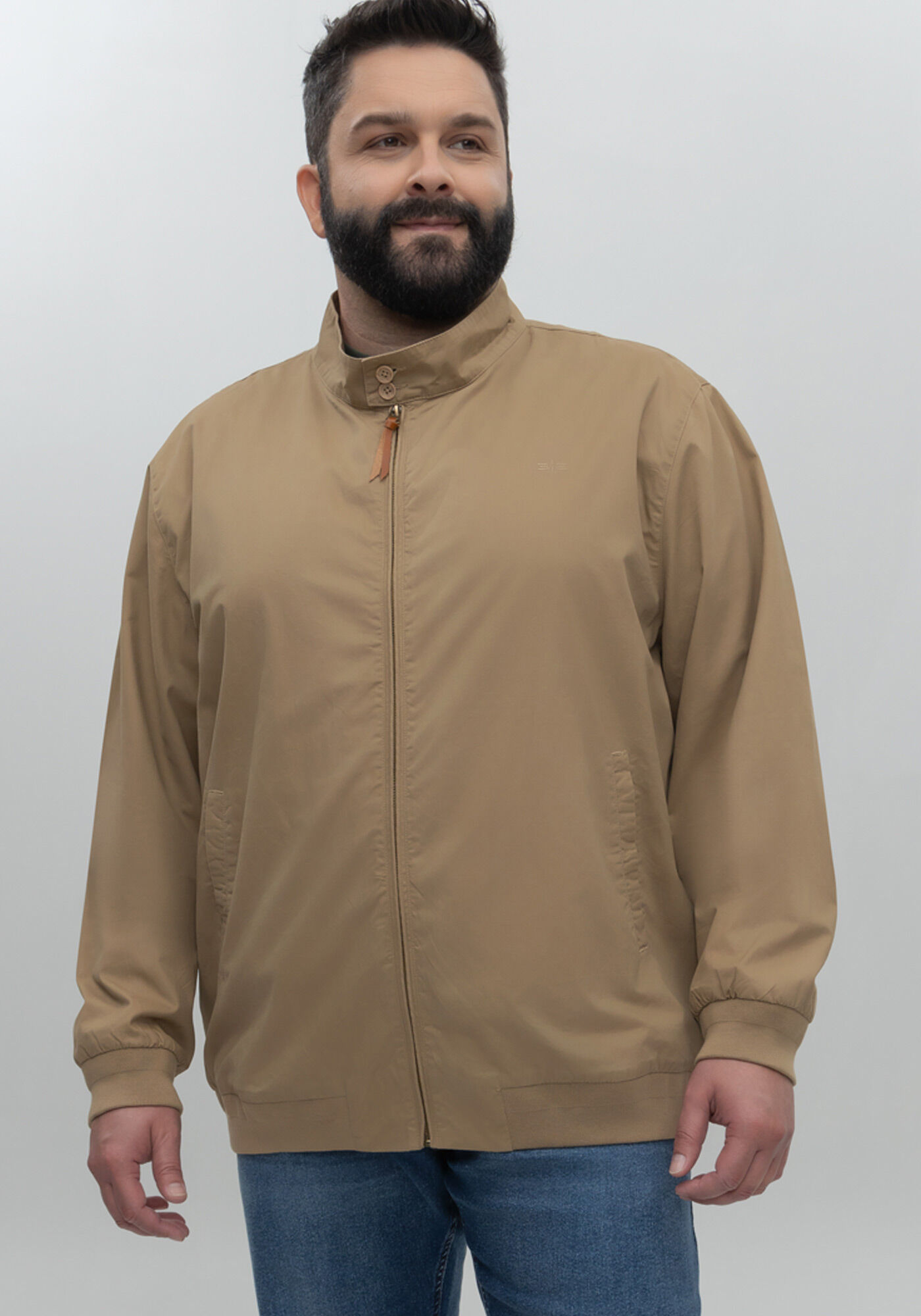 Jaqueta De Mangas Longas Com Forro Em Flanela Big & Tall, MARROM TILE, large.