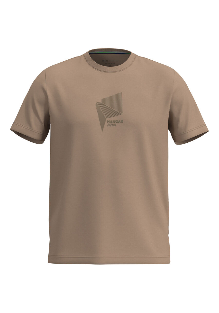 Camiseta Com Estampa Localizada Em Malha Liocel, BEGE BOSQUE. Camiseta Com Estampa Localizada Em Malha Liocel, BEGE BOSQUE, large.