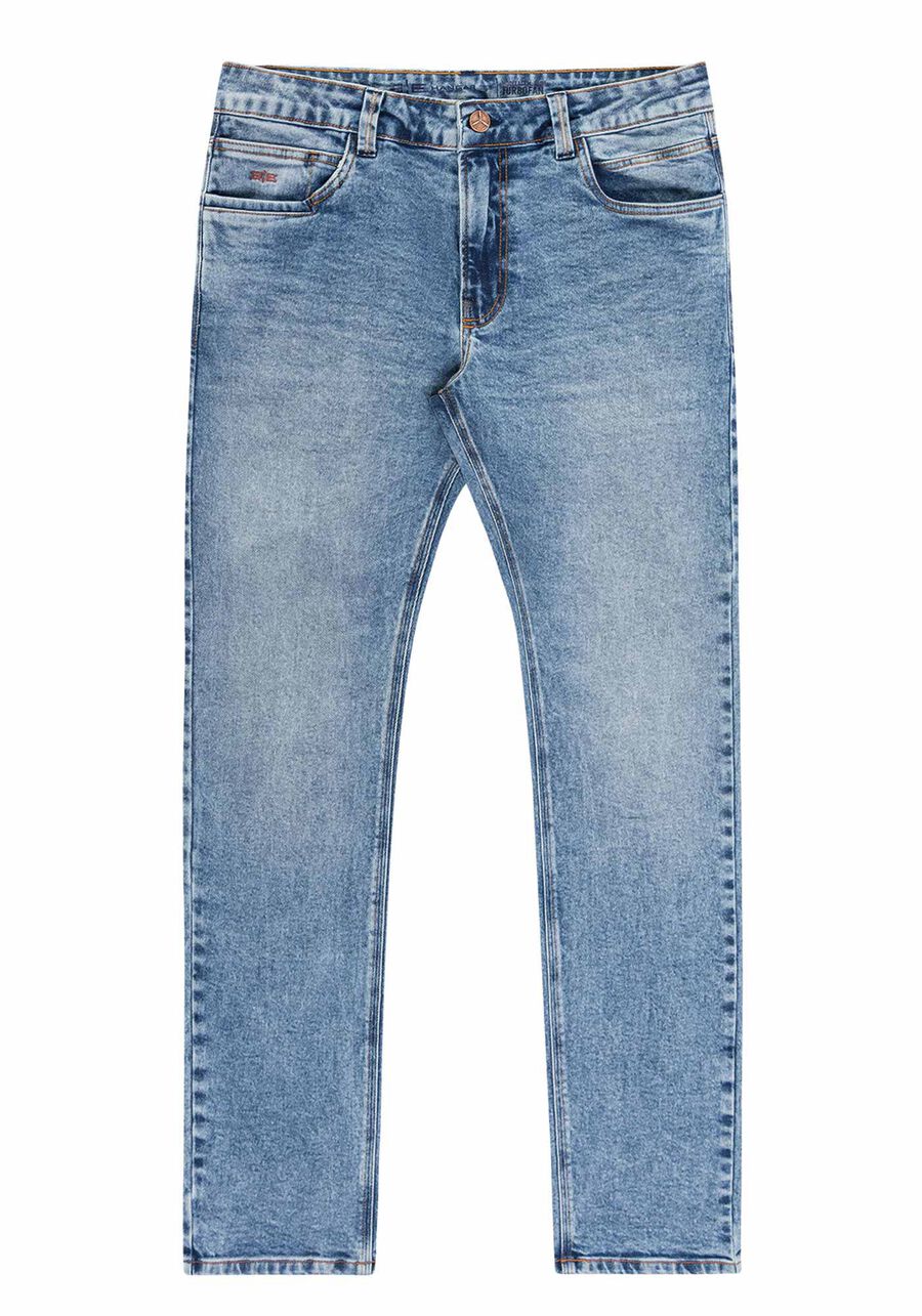 Calça Jeans Masculina Slim com Bolso Celular, JEANS, large.