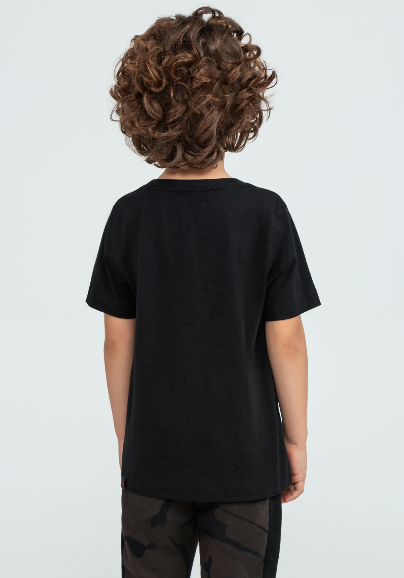 Camiseta Malha Estampa Camuflada Tal Pai Tal Filho Infantil, PRETO REATIVO, large.