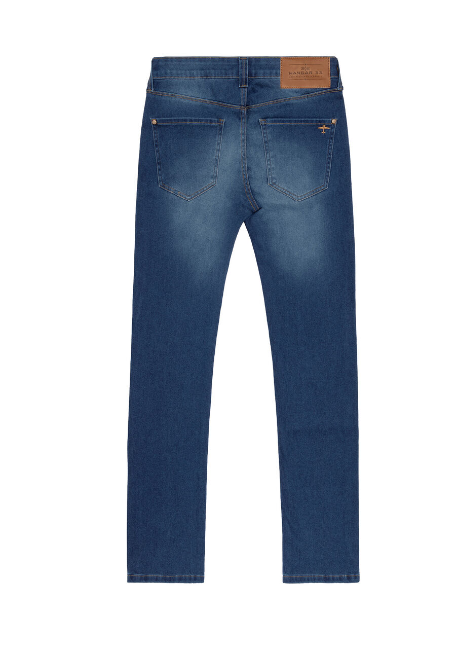 Calça Jeans Slim Turbofan, JEANS ESCURO. Calça Jeans Slim Turbofan, JEANS ESCURO, large.