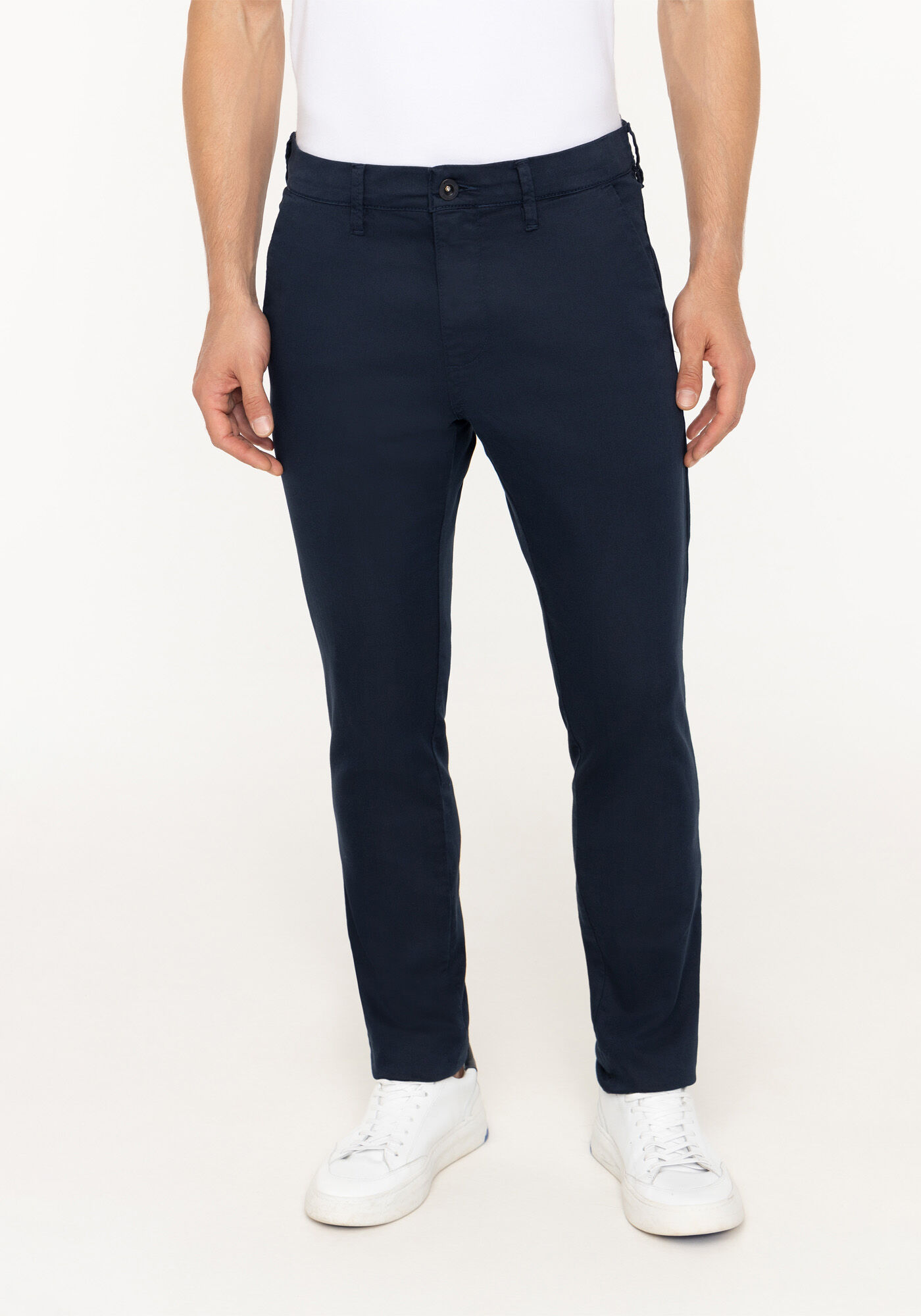 Cal&ccedil;a Skinny Turboh&eacute;lice Em Sarja Amaciada Com Elastano, MARINHO TREND, large.