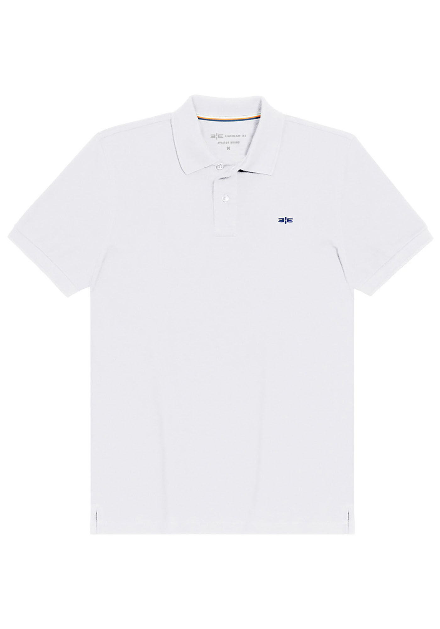Camisa Polo Cl&aacute;ssica em Malha Piquet Pima, BRANCO, large.