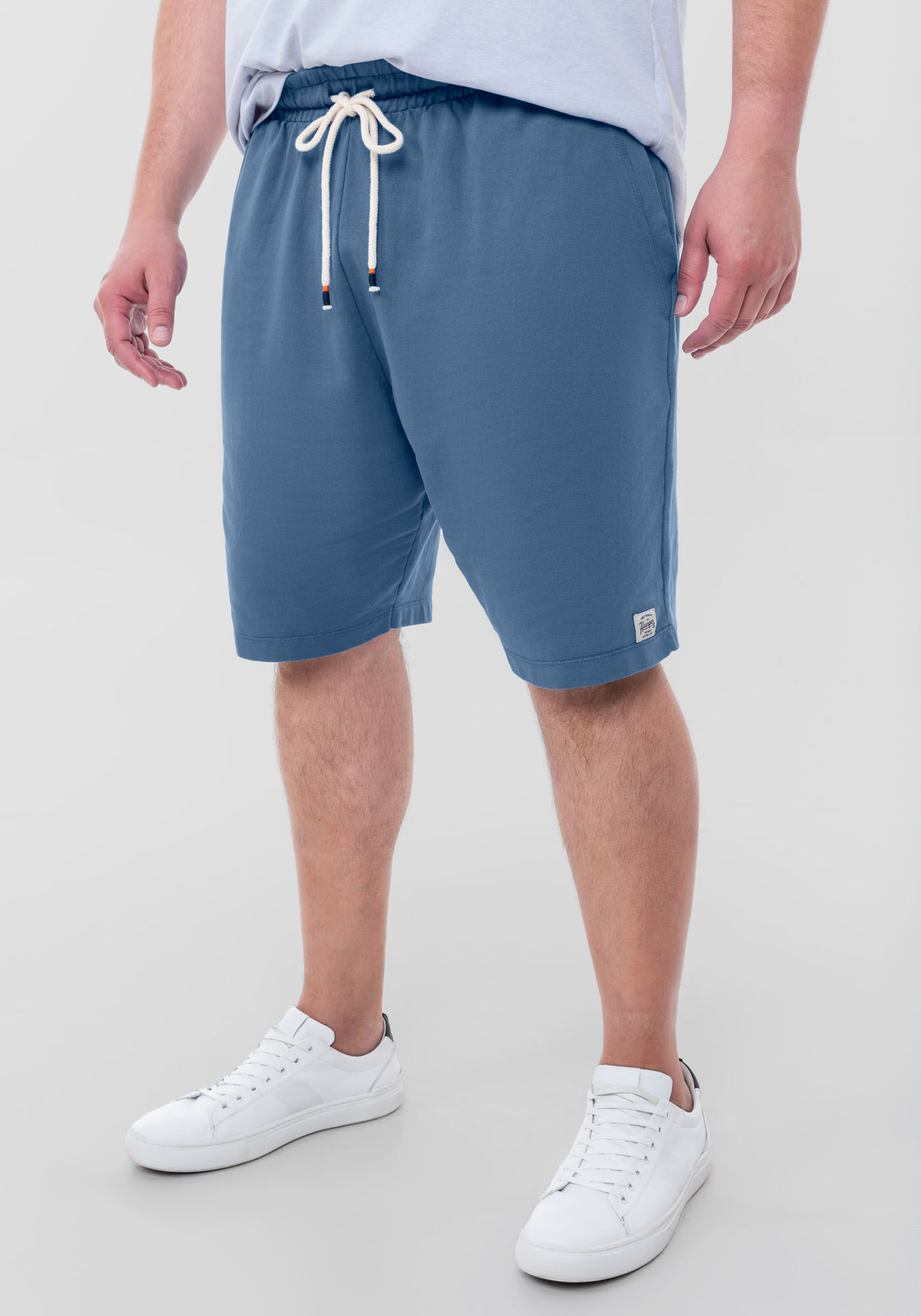 Bermuda Masculina em Moletom Big & Tall, AZUL SEED, large.