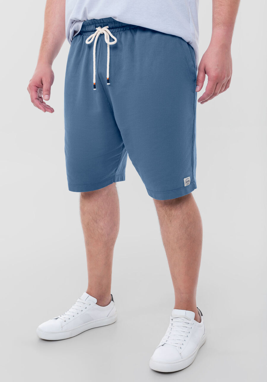Bermuda Masculina em Moletom Big & Tall, AZUL SEED. Bermuda Masculina em Moletom Big & Tall, AZUL SEED, large.