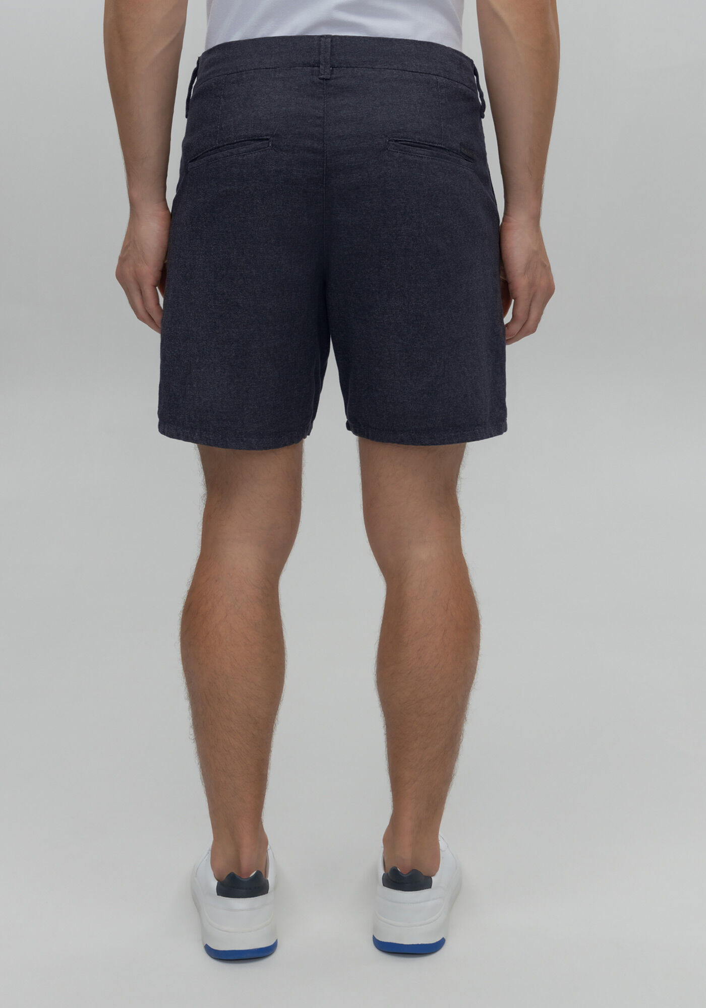 shorts reto em sarja masculino com elastano, MARINHO IMPERIO, large.