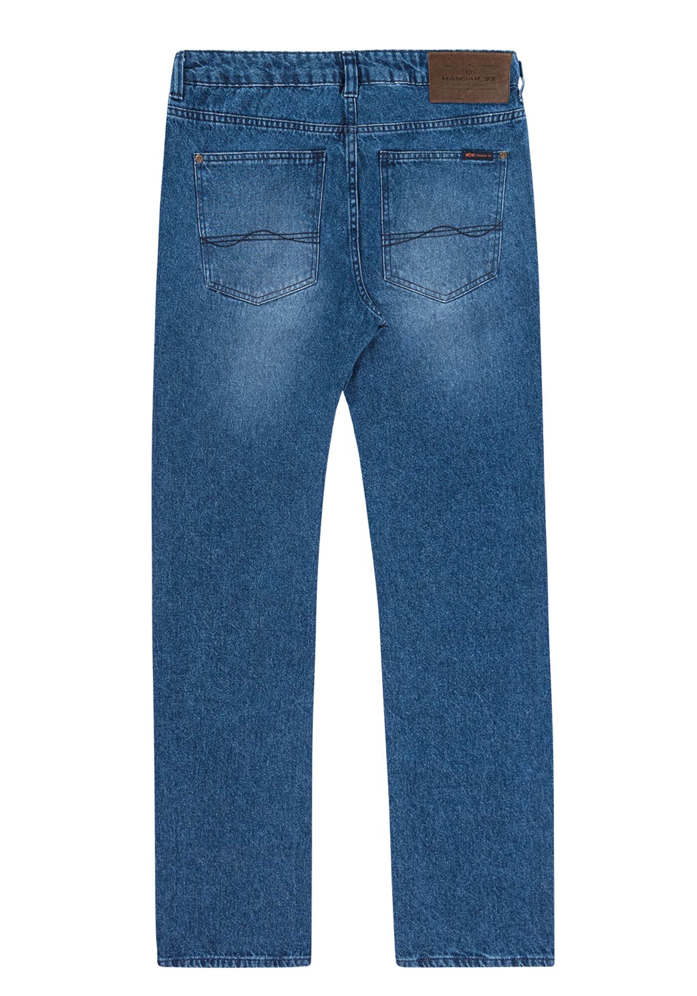 Calça jeans masculina reta tradicional outlet