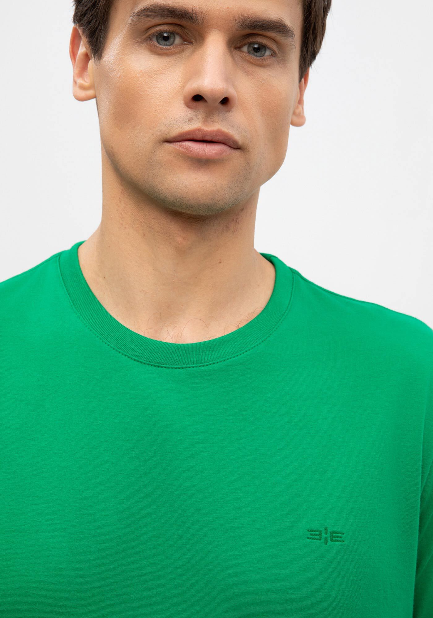 Camiseta B&aacute;sica De Mangas Curtas Colors, VERDE GREEN NATURE, large.