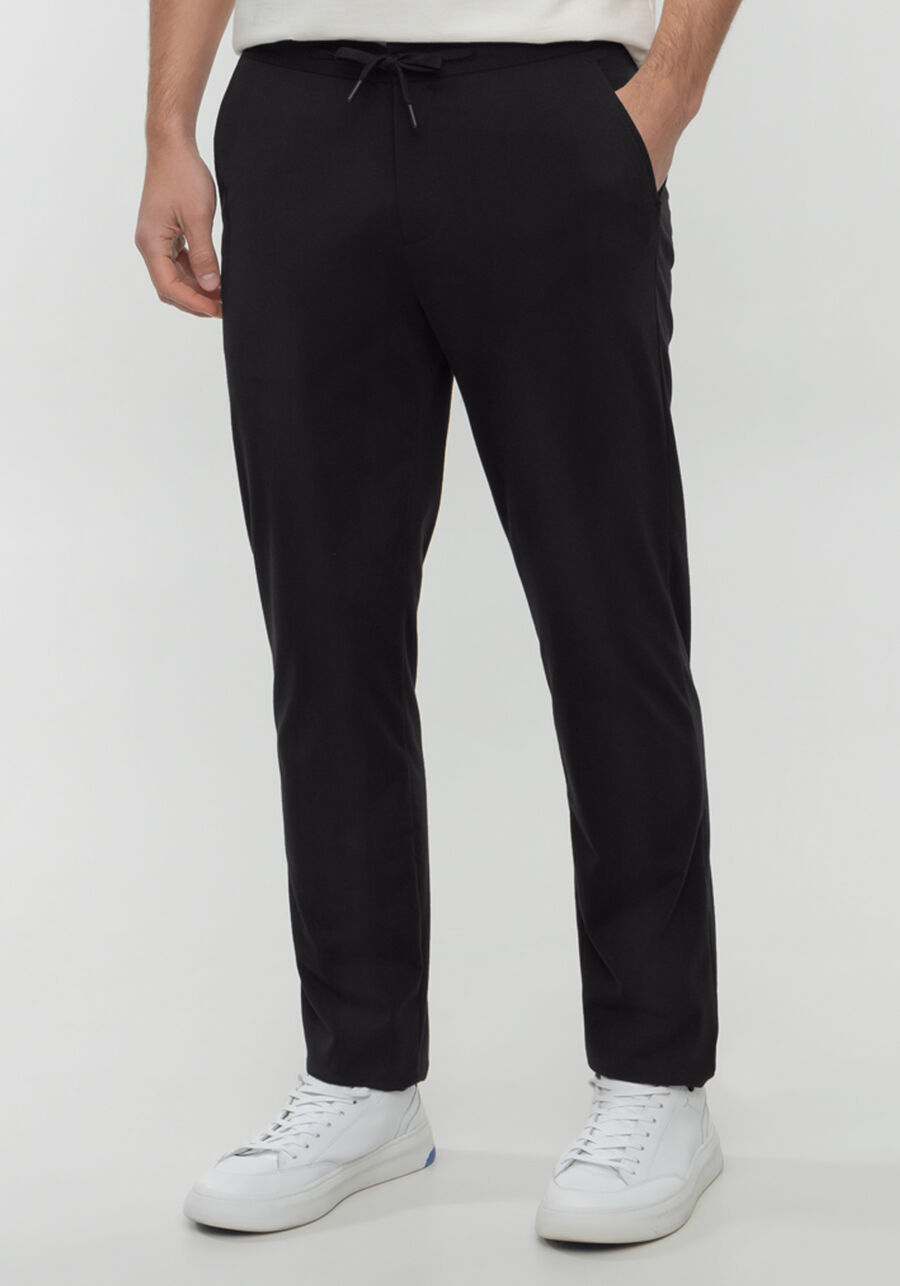 Calça Masculina Com Bolsos Funcionais, PRETO REATIVO. Calça Masculina Com Bolsos Funcionais, PRETO REATIVO, large.