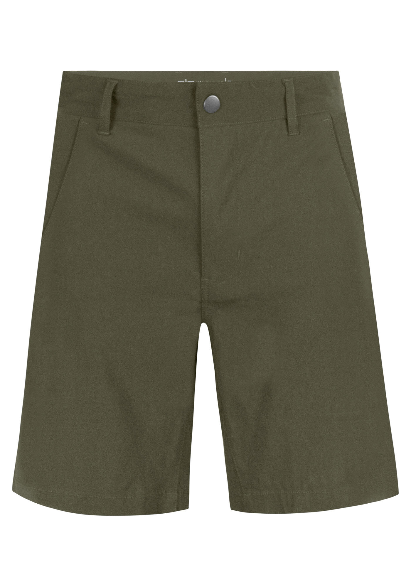 Shorts Em Tecido Plano Com Bolsos E Elastano, VERDE, large.